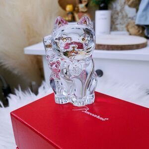 RARE Baccarat Maneki Neko Lucky Cat Figurine – Crystal Clear